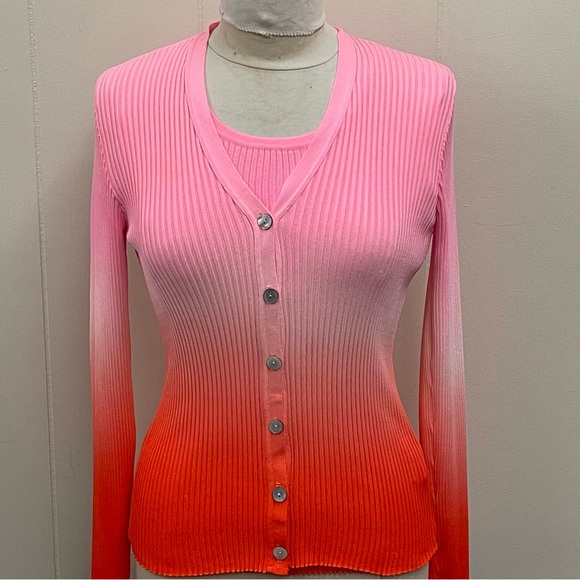 Angelo Tarlazzi vintage ombre knit sweater set - Picture 1 of 15